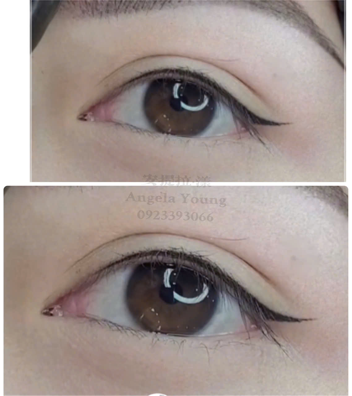 Eyeliner Enhancement Before and After